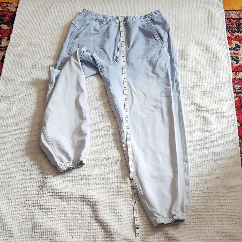 Lululemon LA Athletica  Super-high-rise blue linen ombre wash jogger
